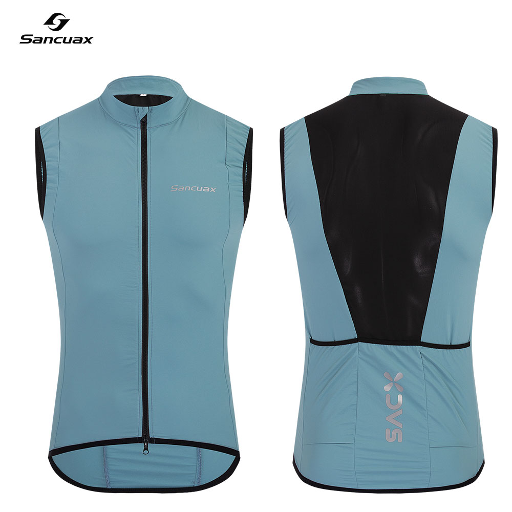 Mountain Biking Vest - SANCUAX เสื้อปั่นจักรยานแขนกุดสำหรับฤดูร้อน เสื้อกั๊กปั่นจักรยานกันลม เสื้อกั๊กปั่นจักรยานเสือภูเขา กันน้ำ ซิป