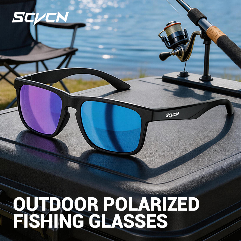 Mountain Biking Sunglasses - แว่นกันแดดโพลาไรซ์ SCVCN สำหรับตกปลา ชายหาด ทะเล ปั่นจักรยานกลางแจ้ง