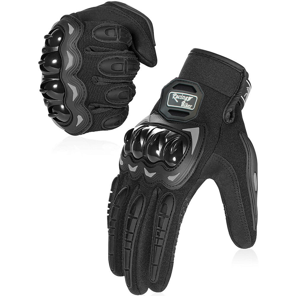 Mountain Biking Protective Gear - ถุงมือขี่มอเตอร์ไซค์แบบหน้าจอสัมผัส สำหรับผู้ชายและผู้หญิง อุปกรณ์ป้องกันมอเตอร์ครอสแบบมืออาชีพ พร้อมแผ่นกันกระแทก