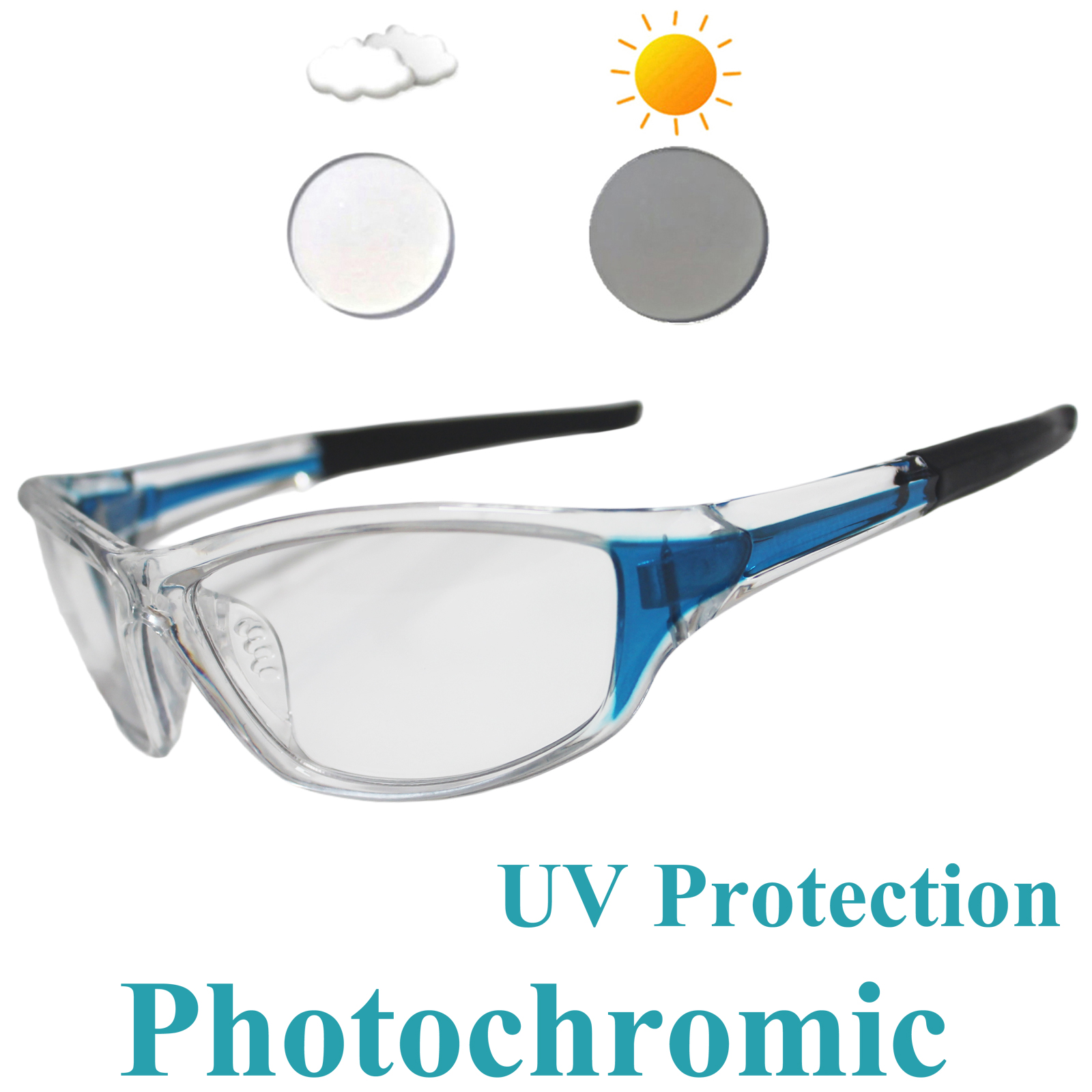 Mountain Biking Sunglasses - แว่นตาเปลี่ยนสีสำหรับปั่นจักรยาน แว่นตากีฬาสำหรับผู้ชายและผู้หญิง เหมาะสำหรับปั่นจักรยานเสือภูเขา เบสบอล ปั่นจักรยาน วิ่ง