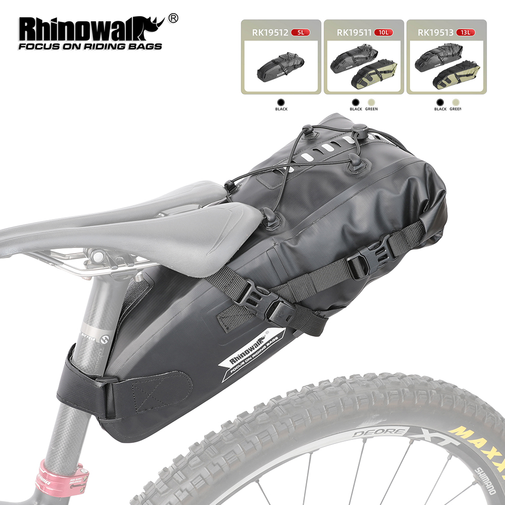 Mountain Biking Bag - กระเป๋าอานจักรยาน Rhinowalk 5L-13L กันน้ำ ความจุขนาดใหญ่ พับเก็บได้