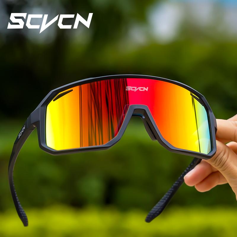 Mountain Biking Sunglasses - SCVCN ใหม่ขี่จักรยานแว่นตากันแดดผู้ชายขับรถจักรยานแว่นตากีฬากลางแจ้งปีนเขาผู้หญิงจักรยานขี่จักรยาน UV400 แว่นตา