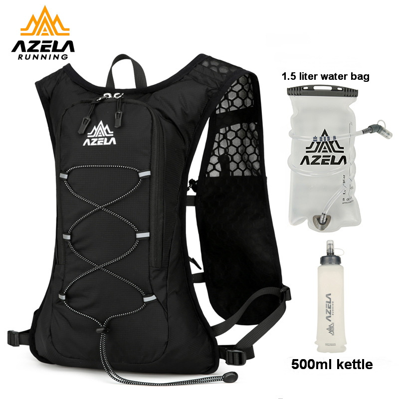 Mountain Biking Vest - กระเป๋าใส่เสื้อกั๊กสำหรับปั่นจักรยานกลางแจ้ง กระเป๋าเป้สะพายหลังสำหรับขี่จักรยานเสือภูเขา กระเป๋ากีฬาสำหรับวิ่งมาราธอน ปีนเขา กระเป๋าใส่น้ำสำหรับเดินป่า กระเป๋าสะพายไหล่คู่