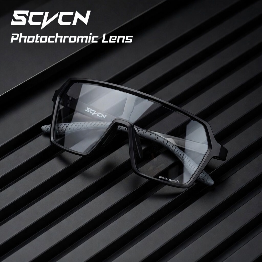 Mountain Biking Sunglasses - SCVCN โฟโตโครมิกแว่นตาสำหรับเดินป่าแว่นตาปั่นจักรยานแว่นตากีฬาสำหรับผู้ชายผู้หญิงจักรยานเสือภูเขาจักรยานแว่นตา UV400 MTB
