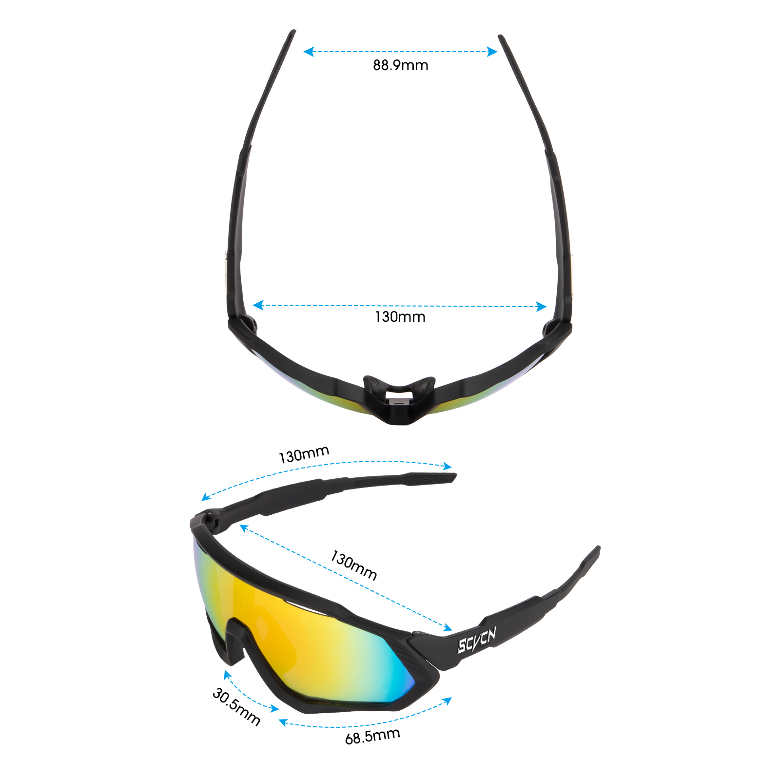 SCVCN ขี่จักรยานแว่นตาผู้ชาย M - Mountain Biking Sunglasses บทวิจารณ์และราคา